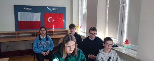 Wideospotkanie z uczniami z Turcji